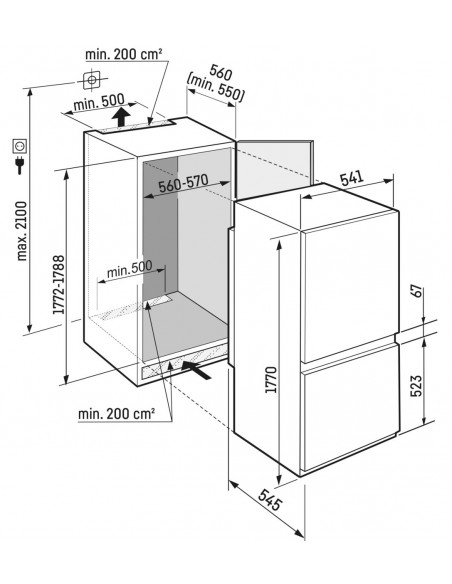 Liebherr ICSd 5102 PURE - dimensions