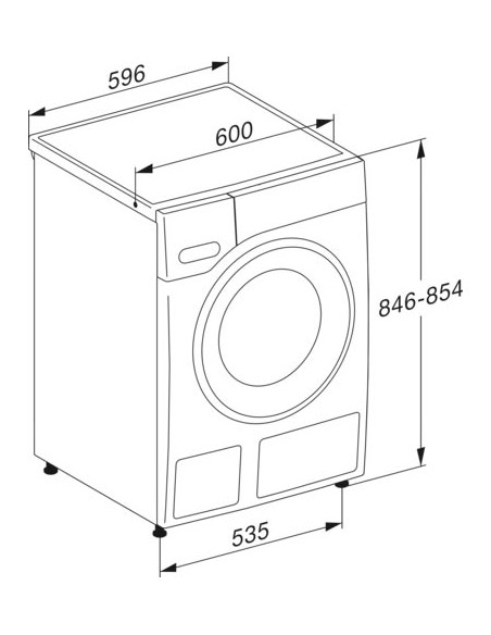 Miele WSJ 800-83 CH - dimensions