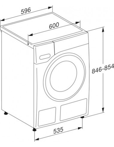Miele WSJ 800-83 CH - dimensions