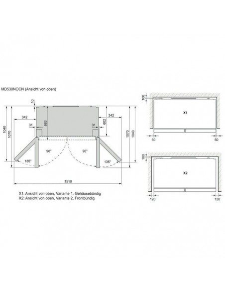 Electrolux MD530NOCN - Dimensions