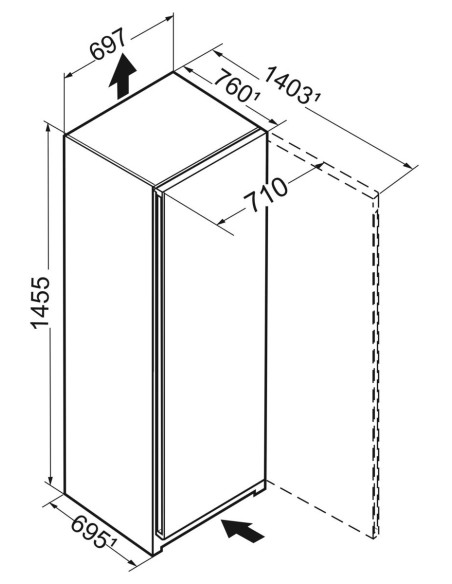 Liebherr FNa 6635 PLUS NoFrost BluPerformance - Dimensions