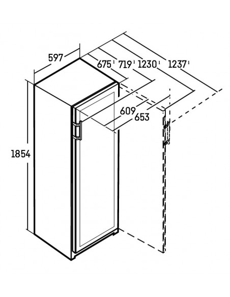 Liebherr WPbsi 5252 Vinidor - dimensions