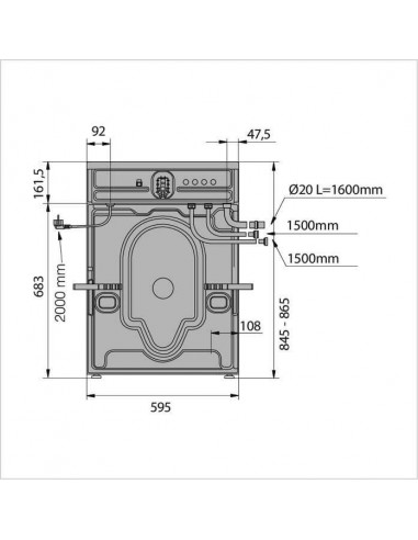 Asko WMC 8944PBT - dimensions