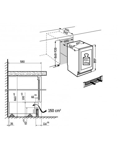 Liebherr UWgbi 3782 Vinidor Selection - dimensions