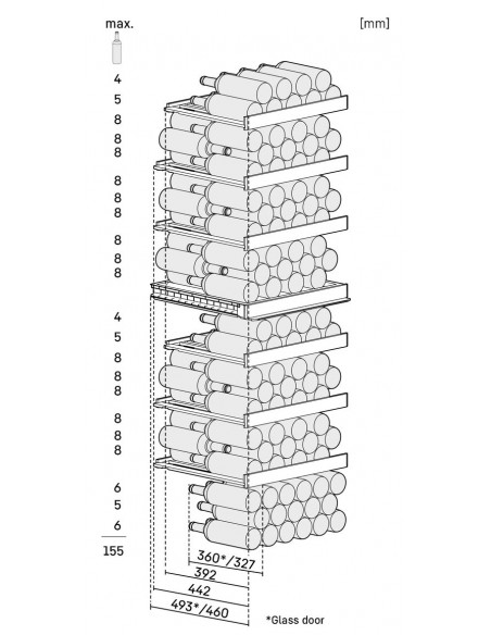 Liebherr WPsd 5252 Vinidor - rangement des bouteilles