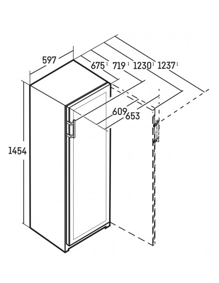 Liebherr WPsd 4652 Vinidor - dimensions