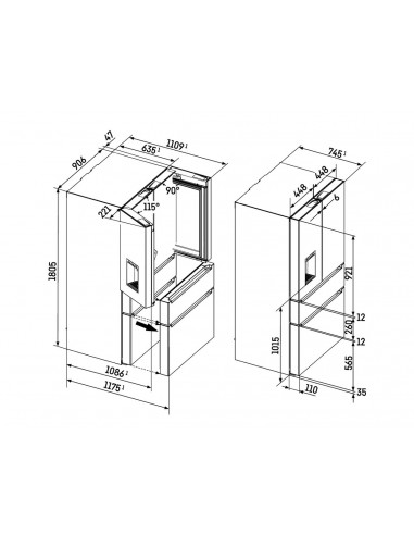 Liebherr MBbsdi 9528 PLUS NoFrost - dimensions