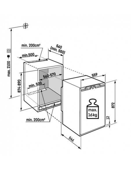 Liebherr IFd 3904 PURE - dimensions