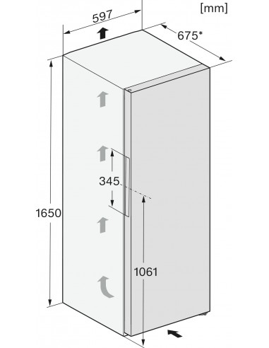 Miele FN4342D NoFrost - dimensions