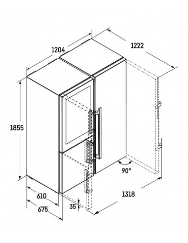 Liebherr XRCst 5295 PEAK BioFresh NoFrost - dimensions