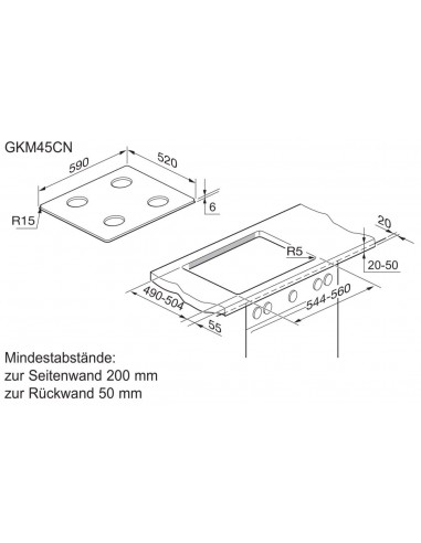 Electrolux GKM45CN - dimensions