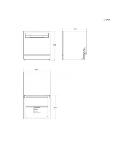 Candy CP6E51LW - dimensions