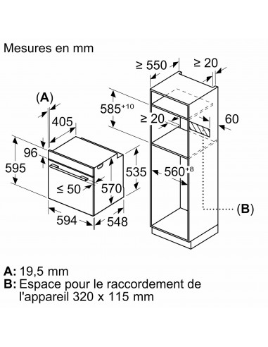 Siemens HB378G6S3 inox iQ500 extraKlasse - dimensions