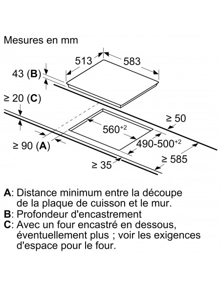 Siemens EF645BNN1E iQ300 - dimensions