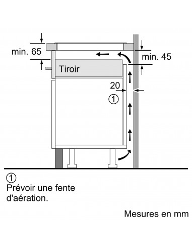Siemens EX645HXC1M iQ700 - aération avec tiroir