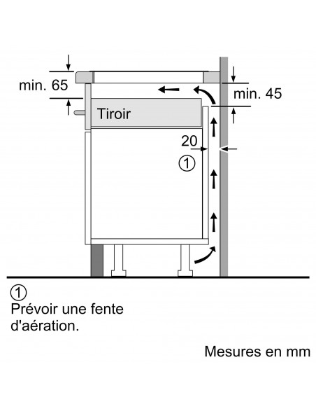 Siemens EX645HXC1M iQ700 - aération avec tiroir