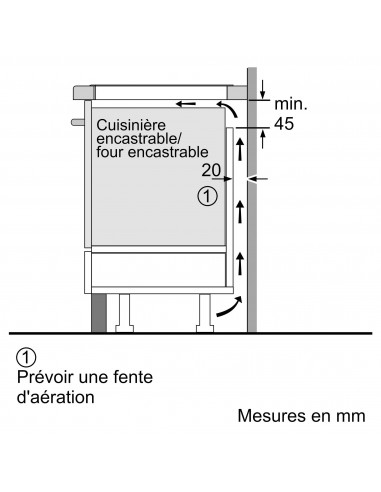 Siemens EX645HXC1M iQ700 - aération avec cuisinière
