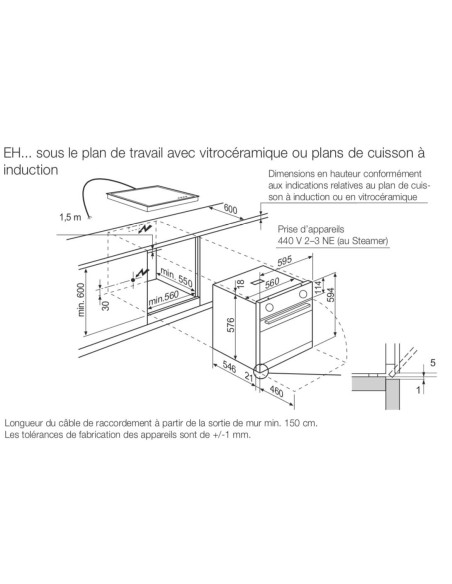 AEG EHBM inox - dimensions
