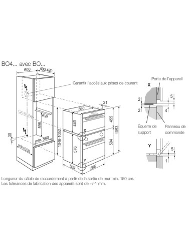 AEG BO4GESKM inox - encastrement avec four BO