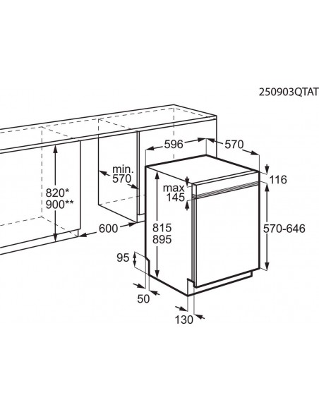 AEG Favorit GS60AIB noir - dimensions