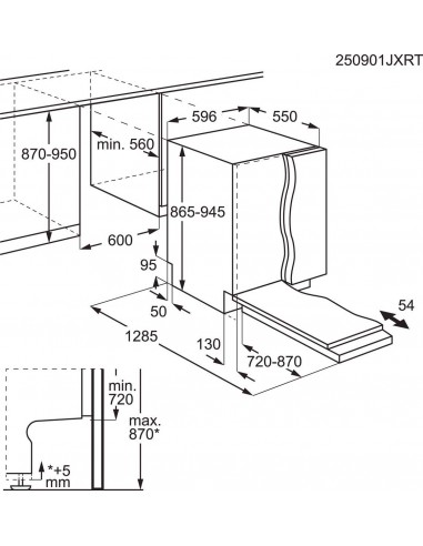 AEG Favorit GS60GVSX - dimensions