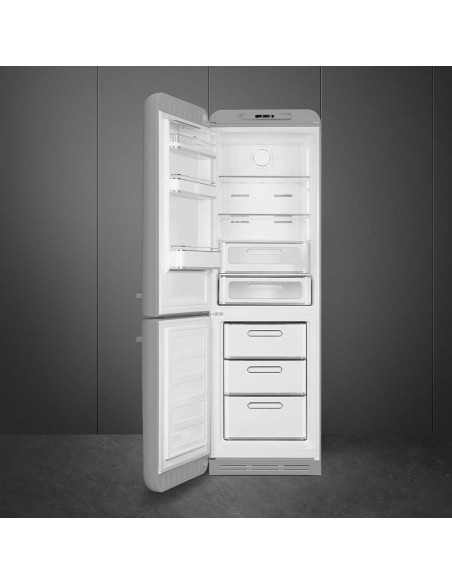 Smeg FAB32LSV6 Gris Métal - Ch. gauche - ouvert
