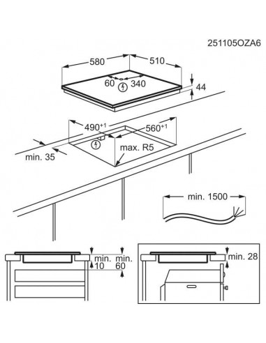 AEG KFA58DISO - dimensions
