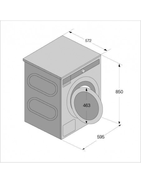 Asko W1084BW ADVANCED - dimensions