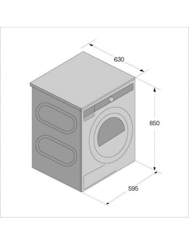 Asko T108HBW ADVANCED - dimensions