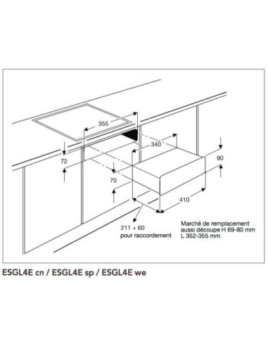 dimensions d'encastrement