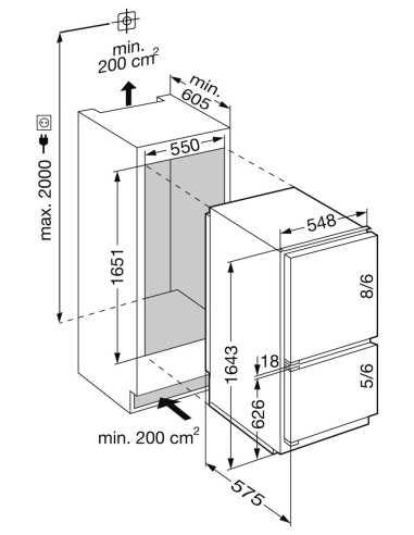 Liebherr ICc 3156 Premium - dimensions