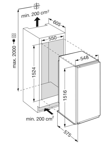 Liebherr IKPc 2854 Premium - dimensions