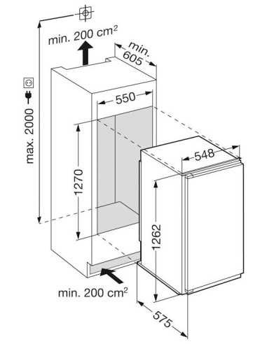 Liebherr IKPc 2554 Premium - dimensions