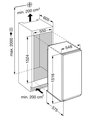 Liebherr EKPc 2854 Premium - dimensions