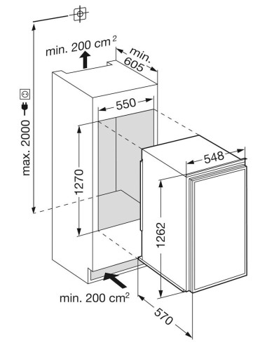 Liebherr EKc 2514 Comfort - dimensions