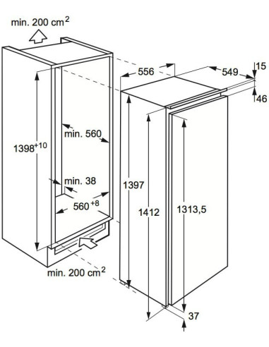 Electrolux IK1910SZ - dimensions