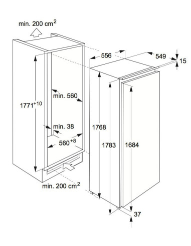 Electrolux IK3318CAR - dimensions