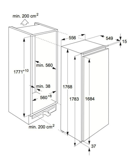 Electrolux IK3318CAR - dimensions