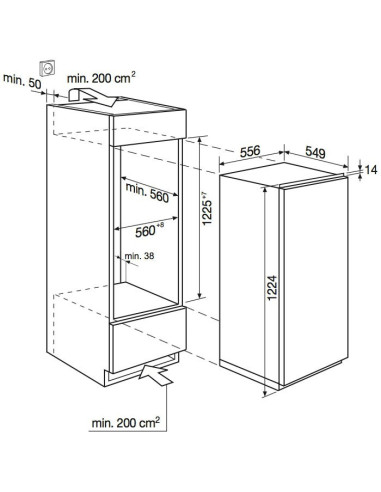 Electrolux IK 2070 SR - dimensions