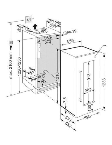 Liebherr EWTdf 2353 Vinidor - dimensions