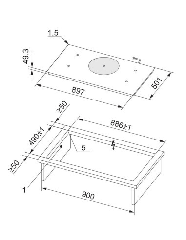 ZUG CookTopInduction V6000 - dimensions