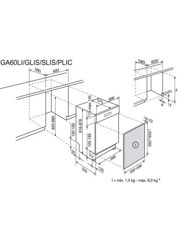 Electrolux GA60GLiSCN Inox - dimensions