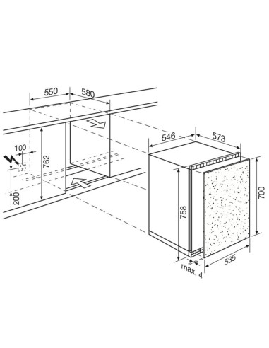 Electrolux EK134SWE blanc - dimensions