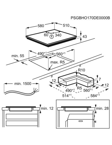 dimensions d'encastrement