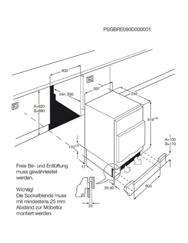 AEG SANTO AUK1173R - Dimensions
